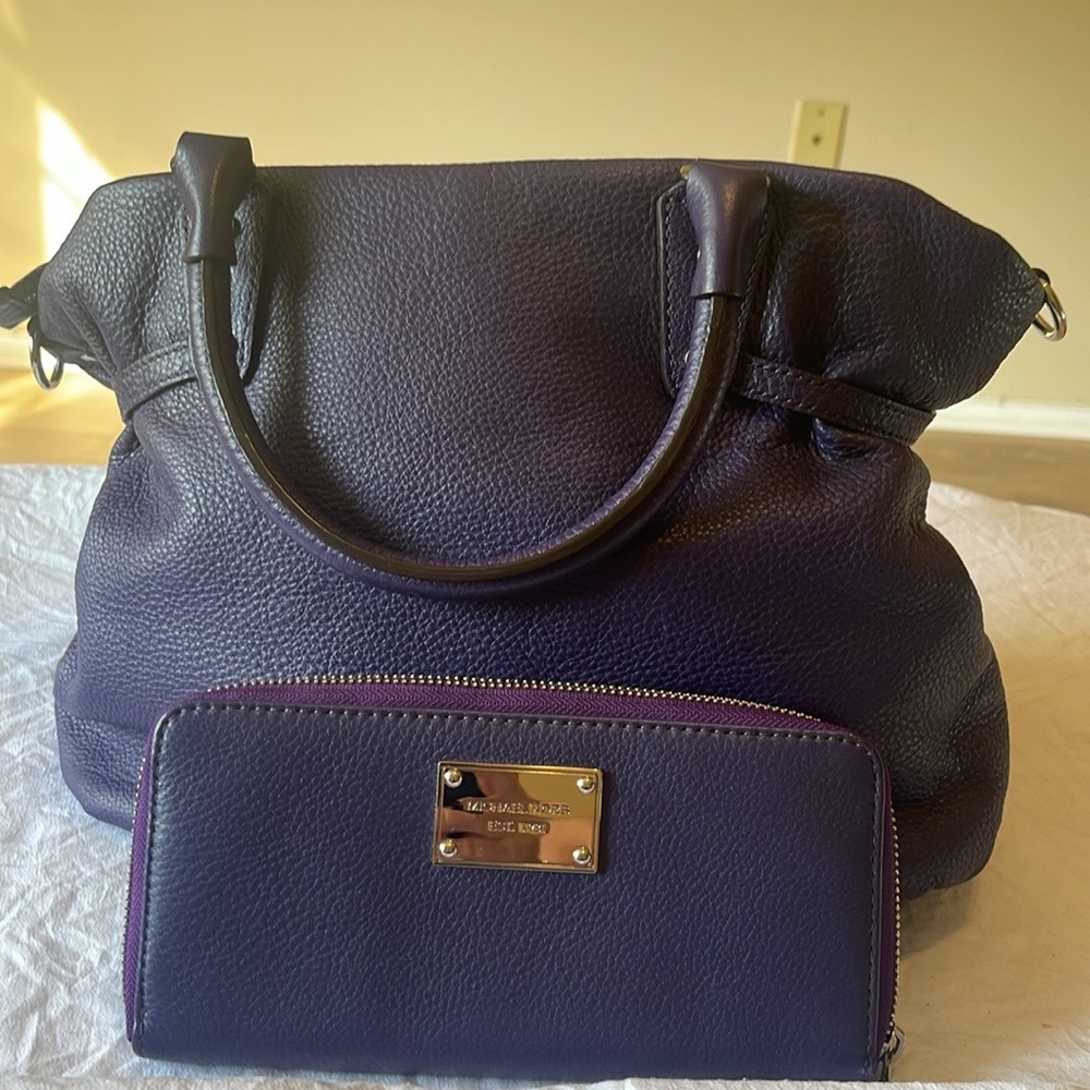 Michael Michael Kors Purple satchel bag & wallet